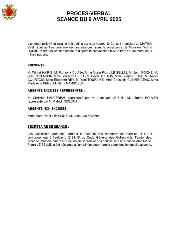 procès verbal 8 juillet 2025 procès verbal 8 juillet 2025