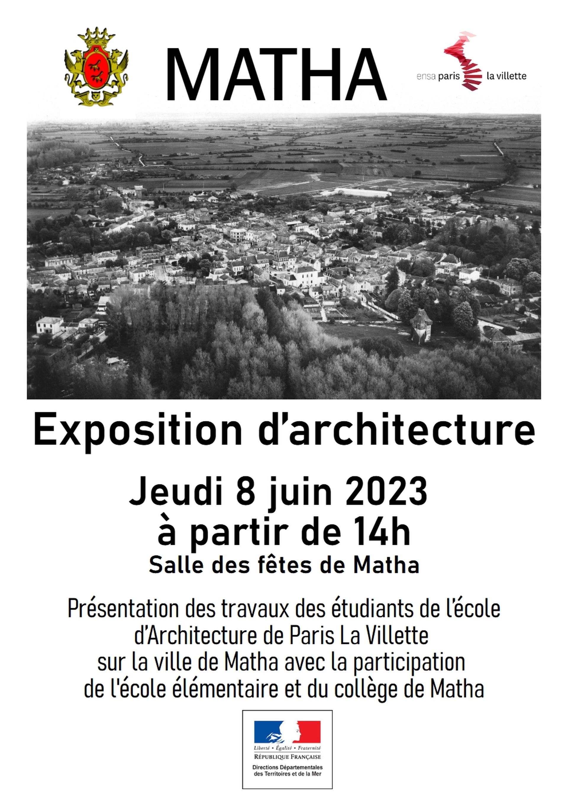 exposition d'architecture - Mairie de Matha exposition d'architecture