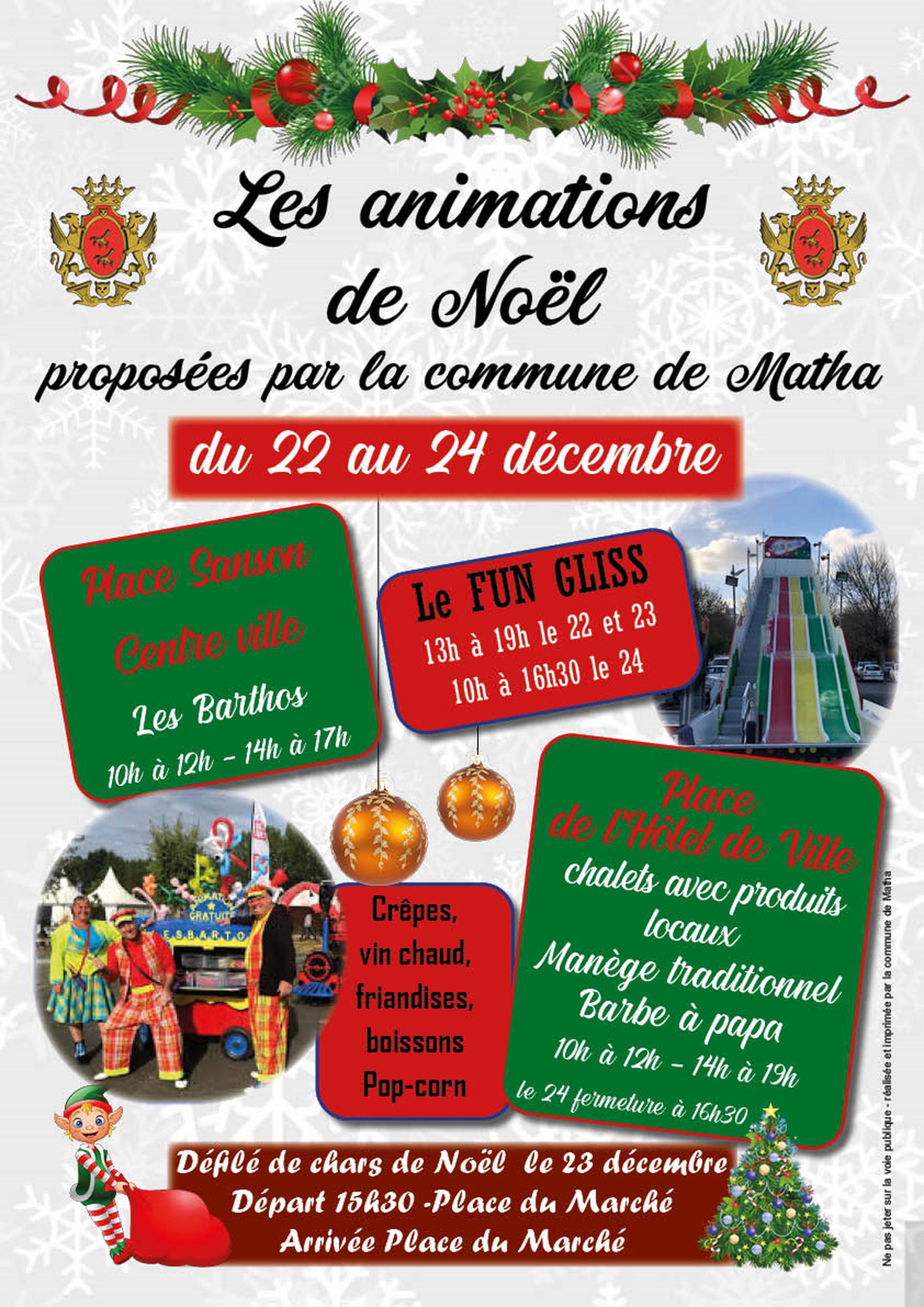 Affiche animations de Noël - Mairie de Matha Affiche animations de Noël