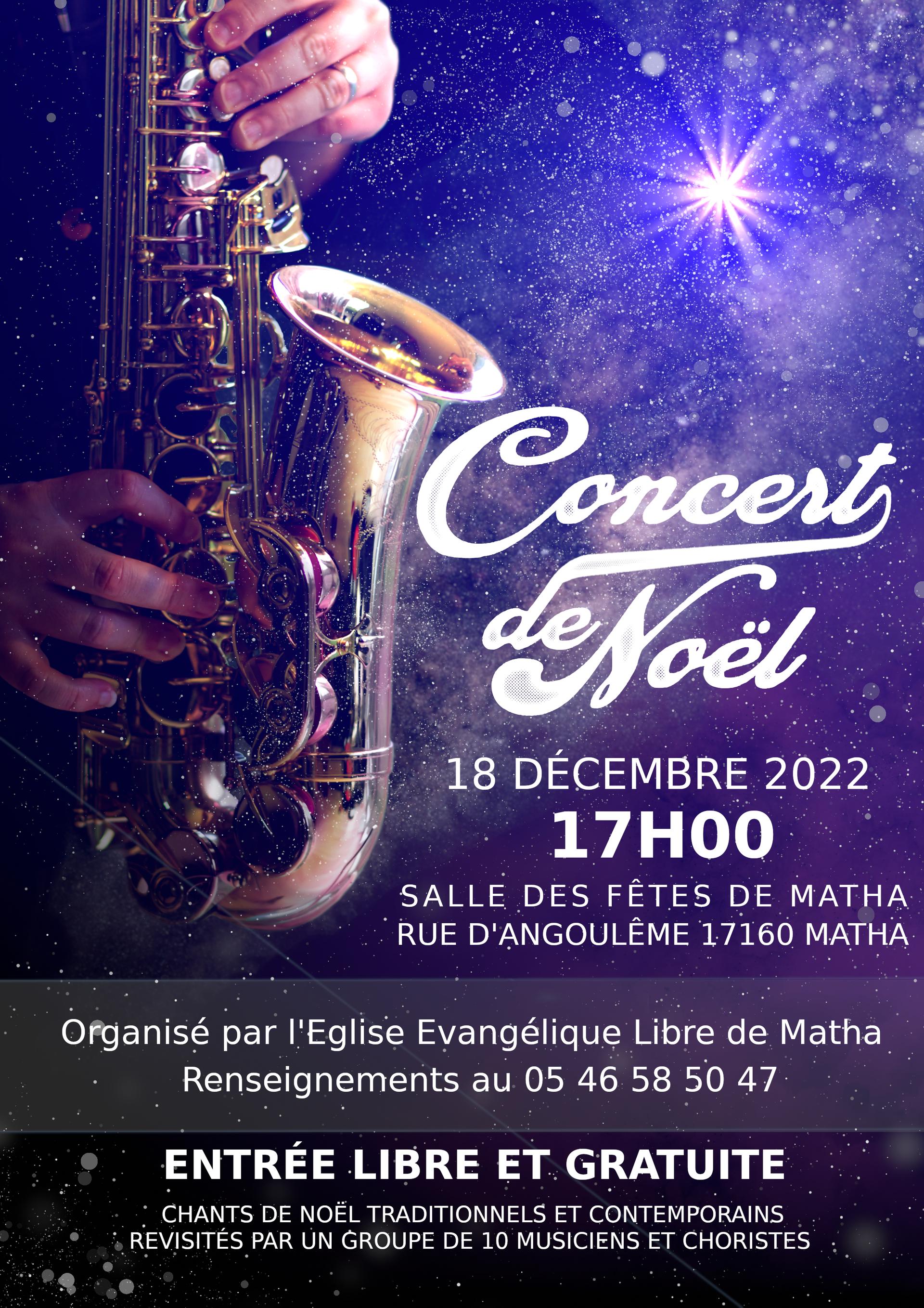 Concert de Noel - Eglise évangélique affiche Concert de Noel